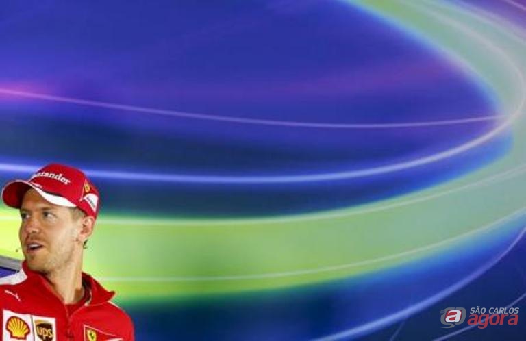 Piloto da Ferrari Sebastian Vettel durante entrevista coletiva no GP da Áustria. Foto: Reuters/Laszlo Balogh -