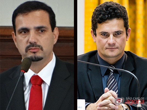 Julio Cesar, na esquerda, e o Juiz Federal Sergio Moro. (Assessoria Julio Cesar) -