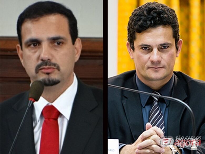 Julio Cesar, na esquerda, e o Juiz Federal Sergio Moro. (Assessoria Julio Cesar) - 