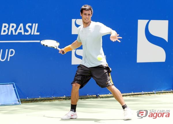 Em busca de uma vaga nas quartas de final, ele enfrenta o cabeça de chave 6 e 596º da ATP, Juan Sebastian Gomez. Foto: Wander Roberto -