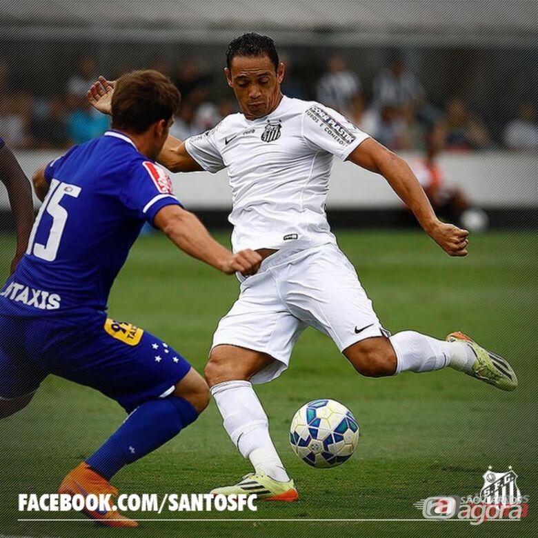 Ricardo Oliveira foi decisivo e marcou o gol da vitória santista. Foto: Facebook Santos FC - 