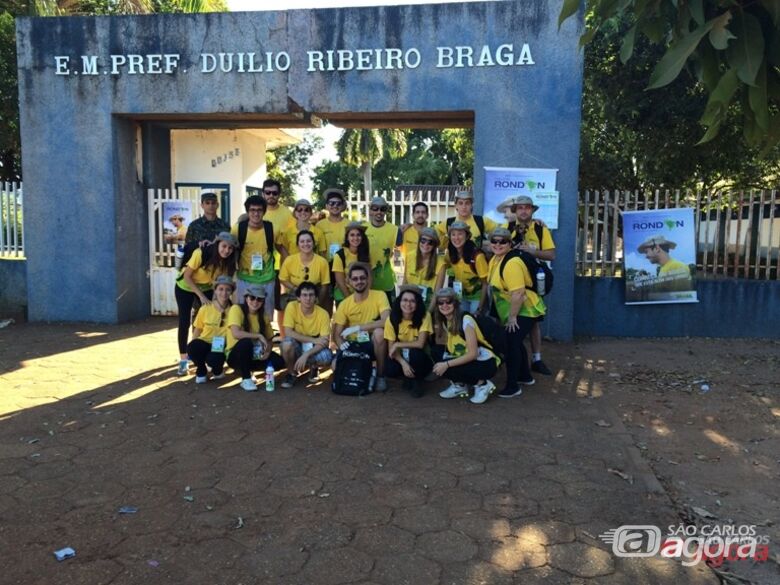 Equipe do IAU-USP na Operação Bororos, do Projeto Rondon. Foto: Divulgação - 
