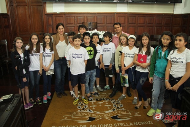 Alunos do Sapiens participam do Projeto Visite a Câmara (Assessoria de Imprensa CMSC) -