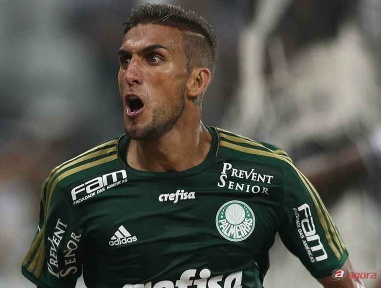 Rafael Marques marcou o terceiro gol palmeirense em um belo jogo no Pacaembu. Foto: Cesar Greco/Agência Palmeiras/Divulgação -