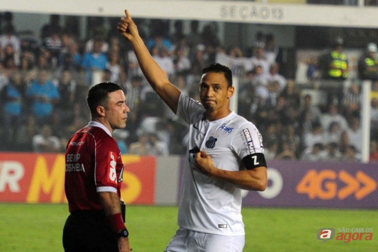 Ricardo Oliveira marcou o gol santista e se isolou ainda mais na artilharia do Brasileiro. Foto: Divulgação -