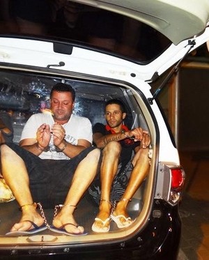 Pai e filho foram presos após investigação da DIG. (foto Luciano Lopes) -
