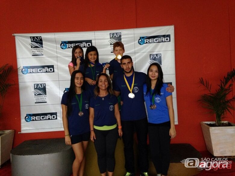 Nadadores do SCC tiveram boa participação em Jaboticabal. Foto: Divulgação - 