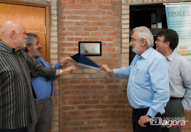 Descerramento da placa do Observatório Astronômico da UFSCar. Foto: Rogério Gianlorenzo (FAI) - 