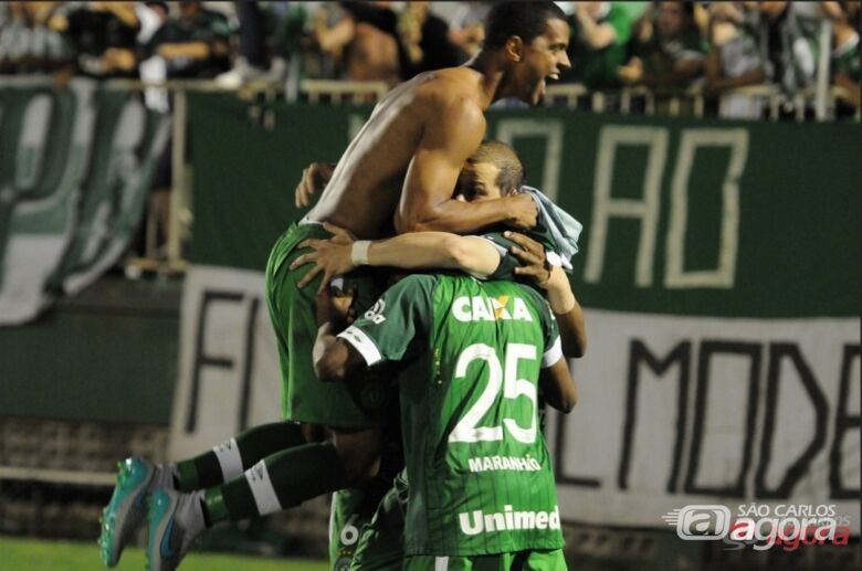 Jogadores da Chapecoense comemoram goleada em cima do Palmeiras. Foto: site oficial da Chapecoense - 