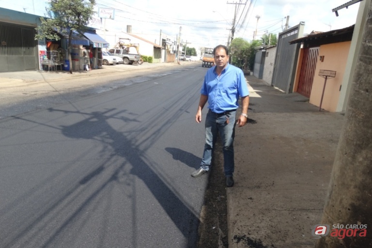Sergio Rocha conquista recape de principais vias no Jardim Cruzeiro do Sul. Foto: assessoria do vereador -