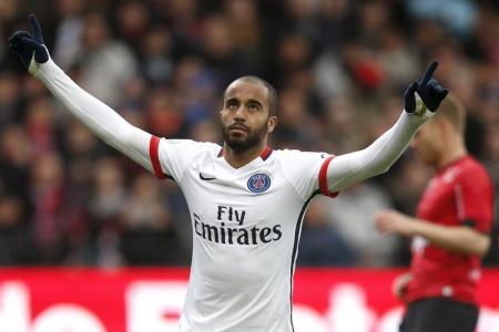 Lucas, do Paris St. Germain, durante partida contra o En Avant Guingamp, pelo Campeonato Francês. Foto: Reuters/Stephane Mahe -