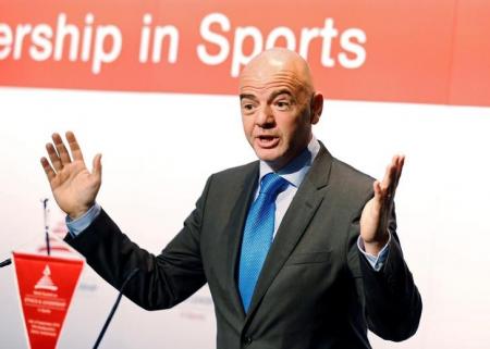 Presidente da Fifa, Gianni Infantino, durante evento em Zurique. Foto: Reuters/Ruben Sprich -
