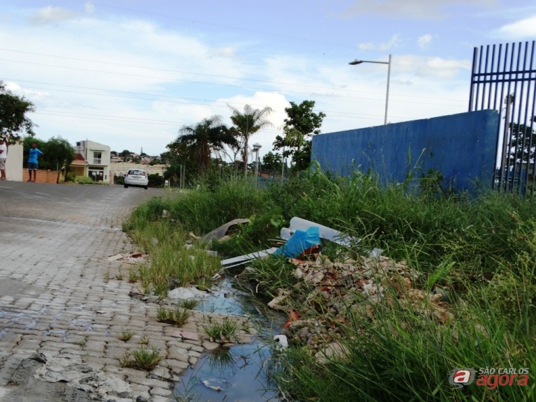 Rua Lodovico Agostinho, no Santa Angelina, possui grande quantidade de entulho abandonado. Foto: Assessoria do vereador -