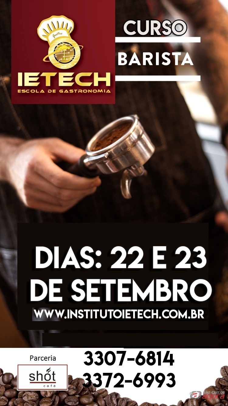 Faltam profissionais Baristas no mercado. Curso está com inscrições abertas com início a partir de sexta-feira. Vagas limitadas -
