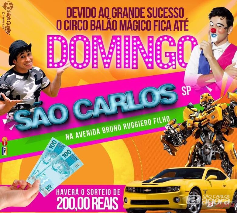 Circo Balão Mágico fica em São Carlos até domingo - 