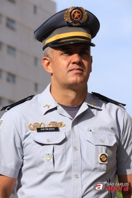 Comandante da PM, Capitão Nucci. (foto Marco Lucio) -