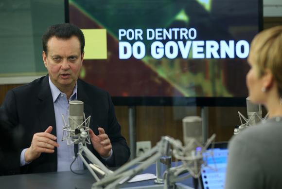O Ministro da Ciência e Tecnologia , Inovações e Comunicações, Gilberto Kassabr, participa do programa Por Dentro do Governo da TV NBR - Crédito: José Cruz/Agência Brasil