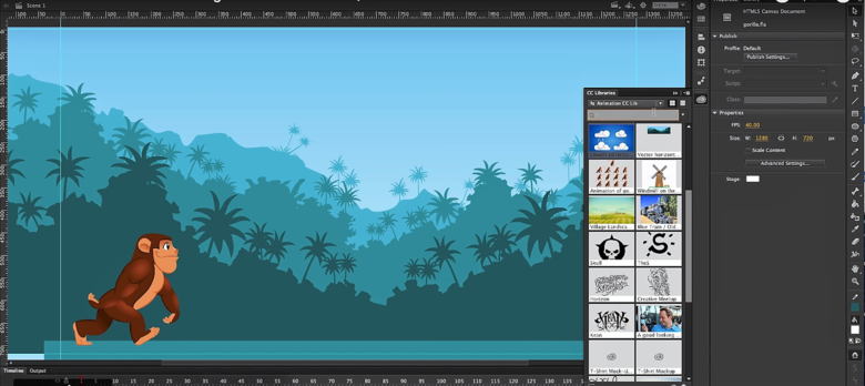 Curso mostrará como funciona a ferramenta Adobe Animate CC, que antes era conhecida como Flash Professional - Crédito: Adobe Animate CC
