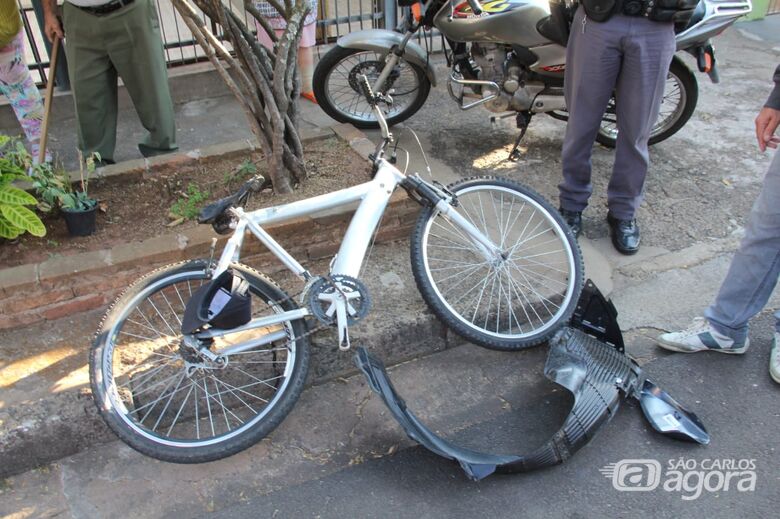 Ciclista sofreu escoriações pelo corpo - Crédito: Maycon Maximino