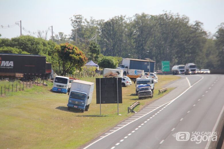 Polícia Rodoviária atualiza situações dos pontos de paralisação na região de São Carlos - Crédito: Maycon Maximino