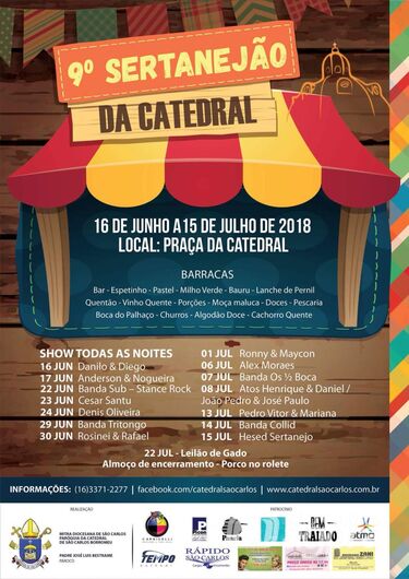 Sertanejão da Catedral promete finais de semanas agitados em São Carlos -