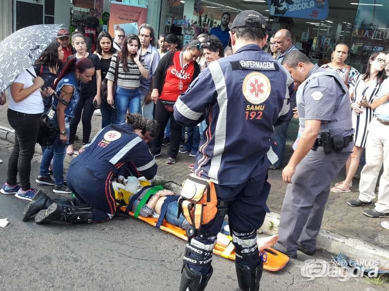 Motociclista que atropelou idosa na avenida São Carlos se apresenta à polícia - Crédito: Maycon Maximino