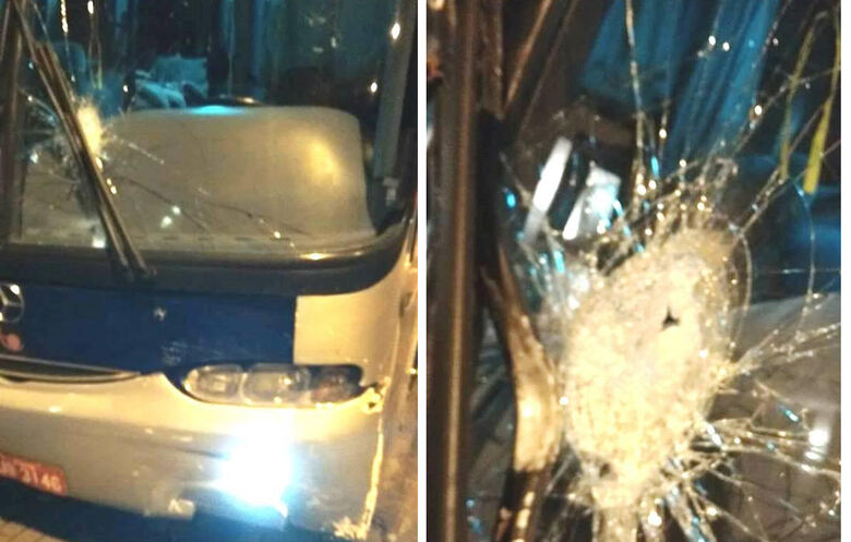 Bandidos atiram em ônibus com passageiros de Matão - Crédito: Divulgação