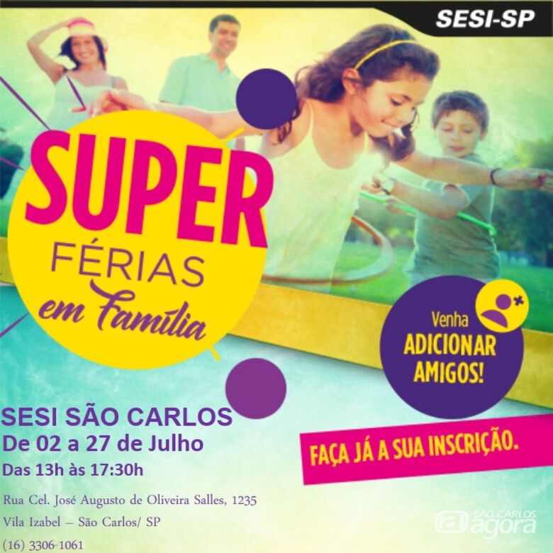 Sesi São Carlos realiza o Super Férias para a garotada - 