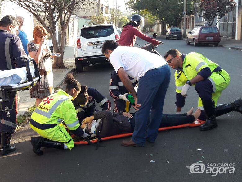 Após atropelar cão, motociclista sofre queda - Crédito: Arquivo/SCA