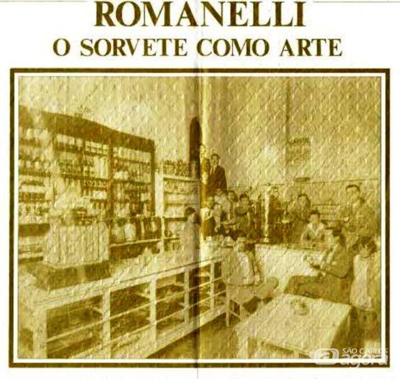 Romanelli, a primeira sorveteria de São Carlos - Crédito: Arquivo Histórico