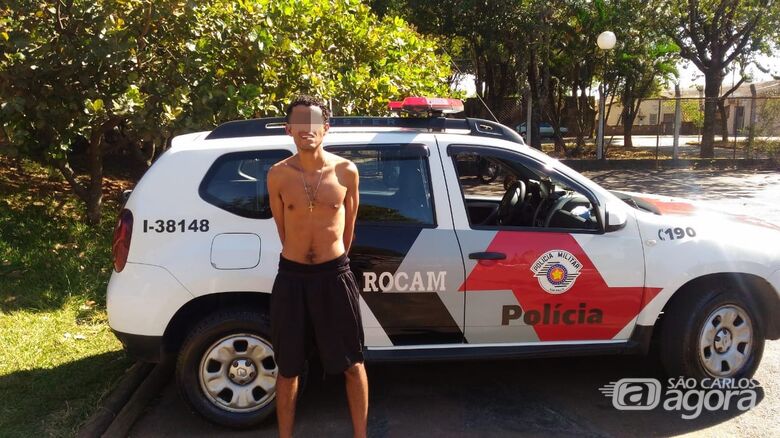 Supervisor Rocam detém desocupado acusado de tráfico - Crédito: Maycon Maximino