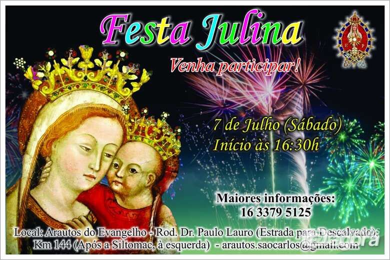 Festa Julina promete agitar o sábado no Arautos do Evangelho - 