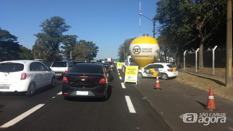 Operação flagra 17 motoristas dirigindo alcoolizados na Washington Luis, em São Carlos - Crédito: Divulgação