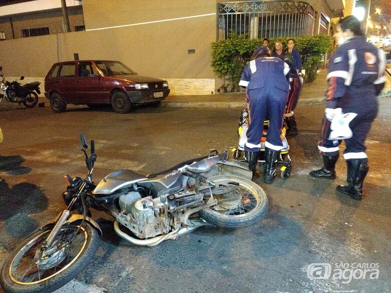 Colisão entre duas motos deixa mulher ferida no Botafogo - Crédito: Luciano Lopes