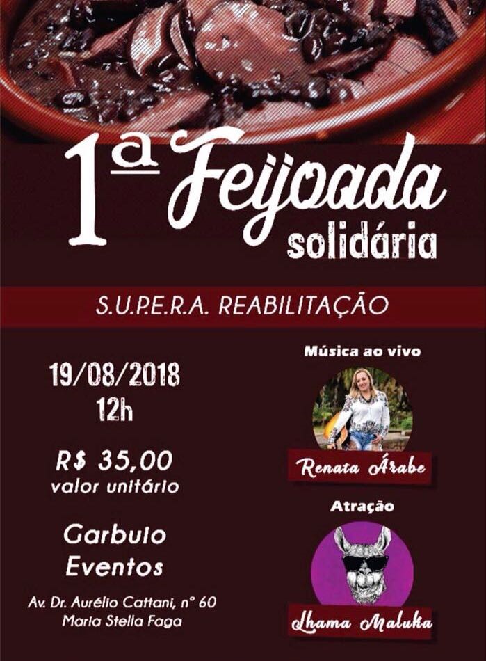ONG Supera realizará neste domingo sua primeira feijoada solidária -