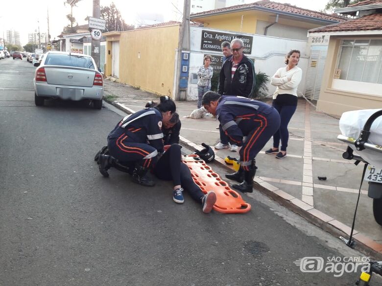 Motociclista sofre acidente na Vila Nery - Crédito: Maycon Maximino