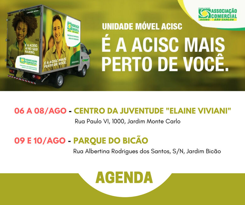 Unidade Móvel da Acisc leva serviço gratuito à população -