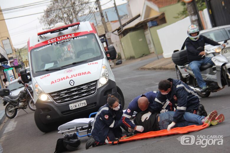 Motociclista sofre acidente na Antonio Blanco - Crédito: Maycon Maximino