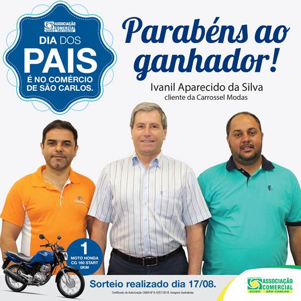 Acisc faz a entrega do prêmio do Dia dos Pais -