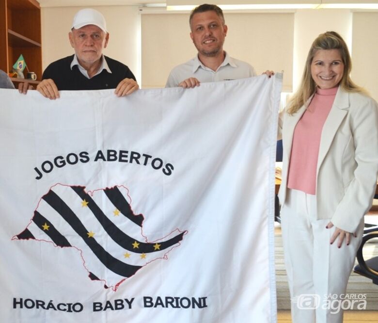 Bandeira dos Jogos Abertos está em São Carlos - Crédito: Divulgação