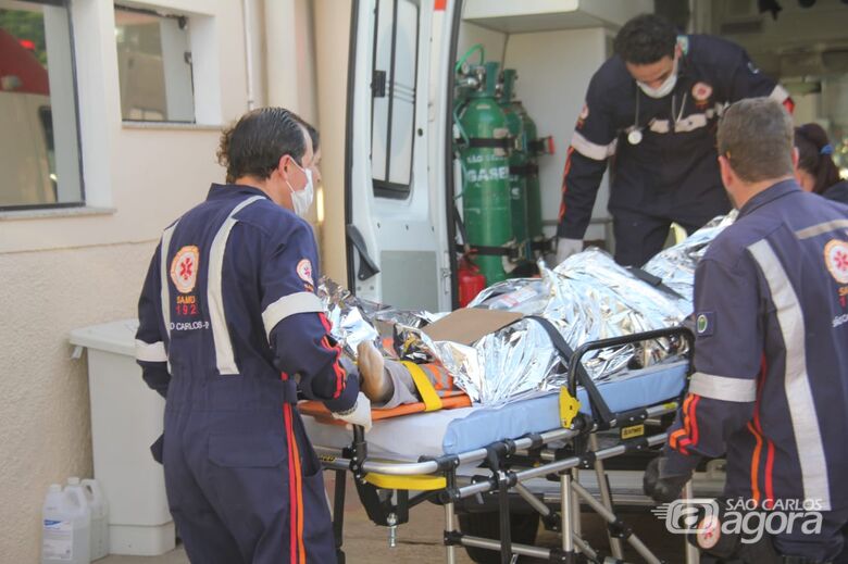 Operário sofre traumatismo craniano após acidente de trabalho no Damha II - Crédito: Maycon Maximino