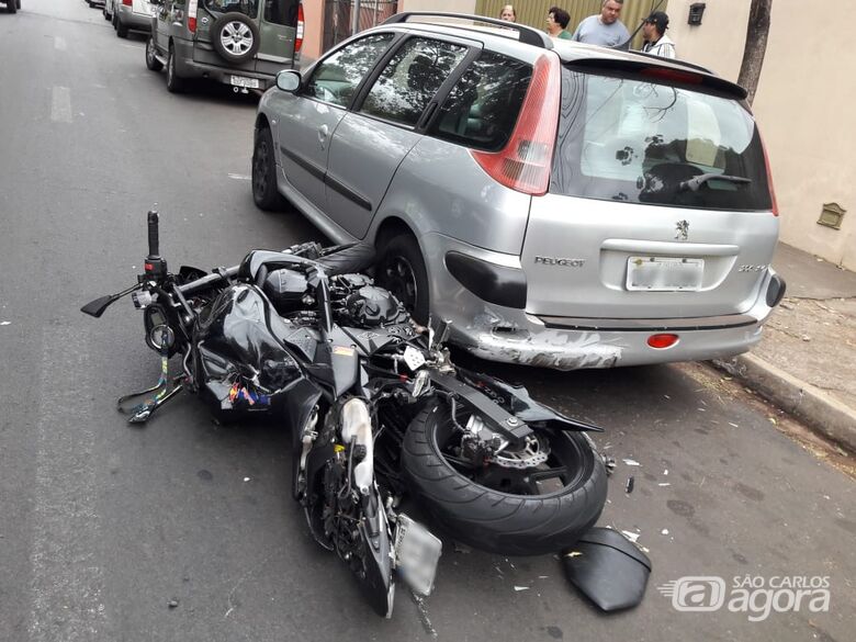 Motociclista sofre fratura exposta após colisão no Botafogo - Crédito: Maycon Maximino