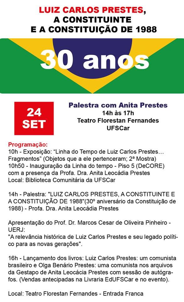 Anita Prestes profere palestra e inaugura mostra na UFSCar -