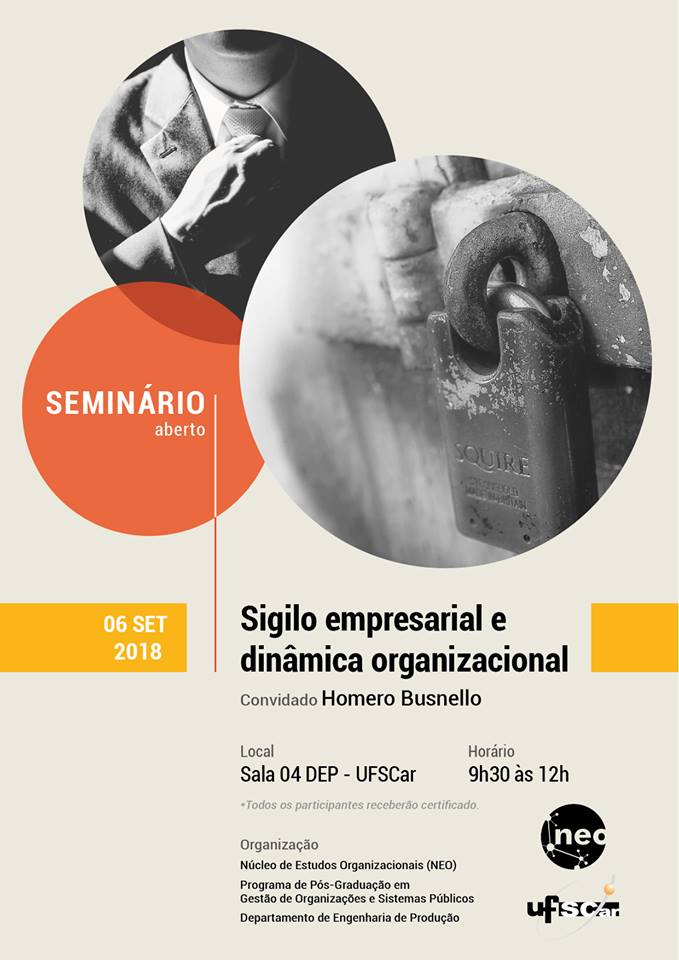 Sigilo empresarial é tema de evento promovido na UFSCar -