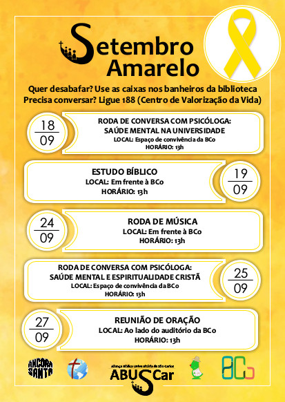 Biblioteca Comunitária da UFSCar sedia ações voltadas ao Setembro Amarelo -