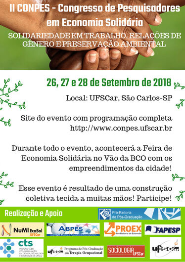 UFSCar sedia II Congresso de Pesquisadores de Economia Solidária -