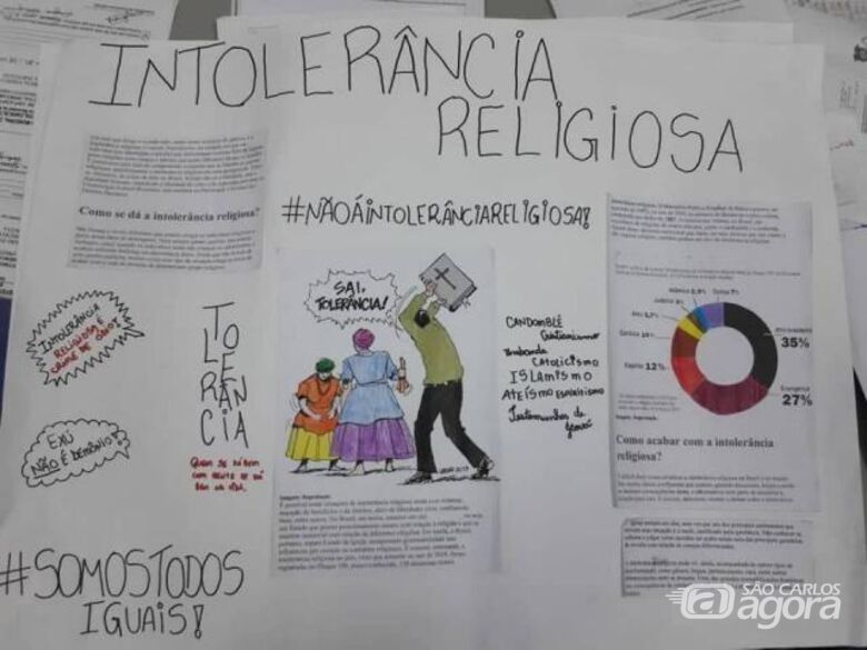 Trabalho escolar sobre LGBT e intolerância religiosa causa polêmica em São Carlos - Crédito: Divulgação
