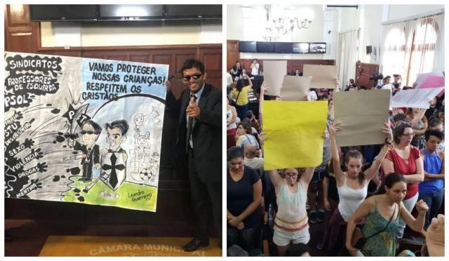 Professores e alunos vão à Câmara para repudiar ato de vereadores no Carmine Botta - Crédito: Abner Amiel/Folha São Carlos e Região