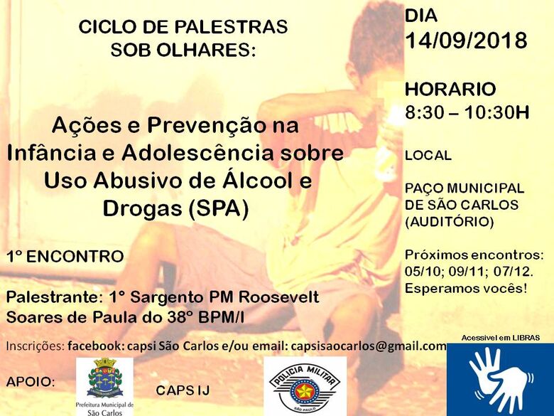 Palestra irá abordar métodos para se prevenir uso do álcool e drogas -