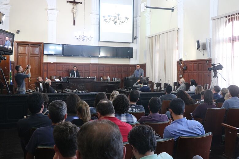 Sala das sessões da Câmara durante primeira audiência pública do PDI do IFSP para os próximos 5 anos - Crédito: Divulgação